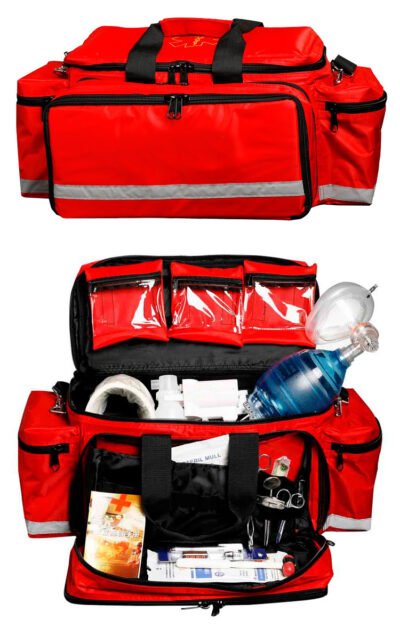 Emergency First Aid bag big size red color (empty). Best buy in UAE at Vcare Mart.