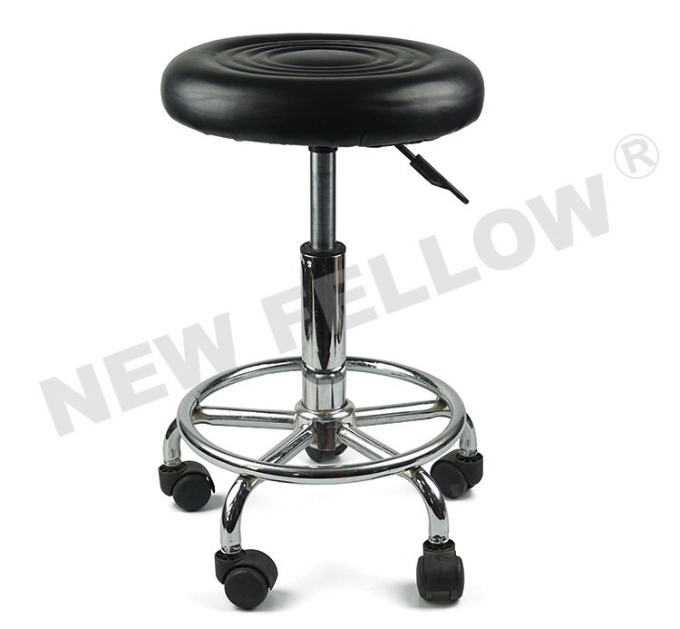 thumbnail image 2 of Segawe Round Rolling Medical Stool With Wheels Adjustable Height Black 2 of 5